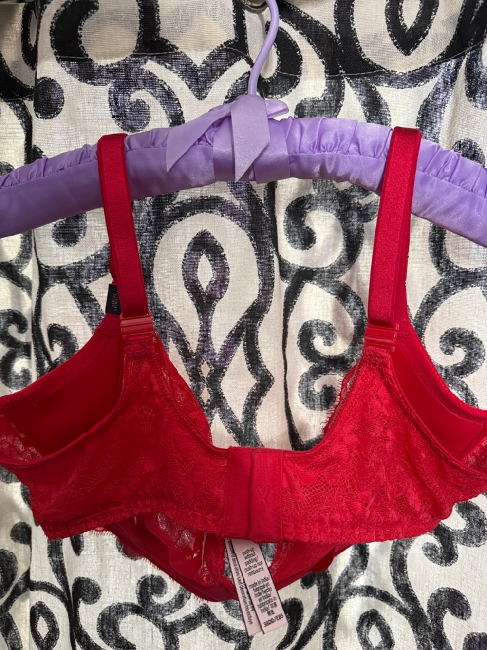 NWT 38DD Red Victoria's Secret  Dream Angels Push-up Without Padding Lace Bra - Picture 2 of 5